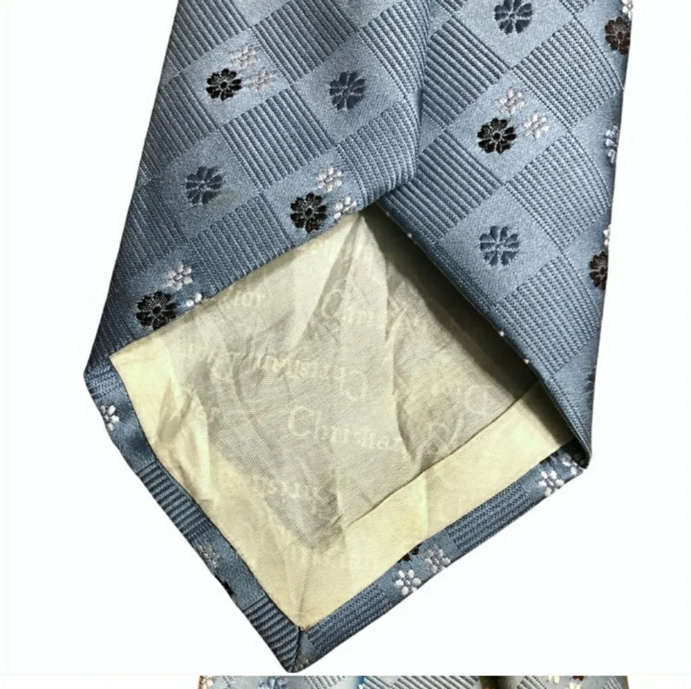 CHRISTIAN DIOR Cravates Blue tie - Picture 5 of 6